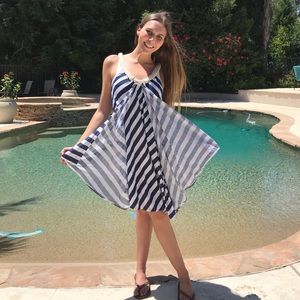 Navy Striped Summer Dress